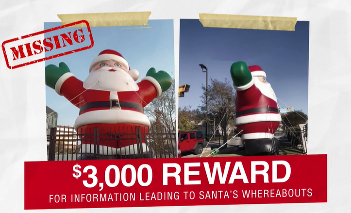, Gordon Increases Reward to $3,000 for Information Leading to Santa&#8217;s Whereabouts