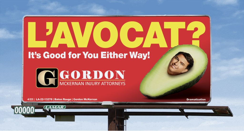 avocado, L&#8217;avocat? Avocado? Lawyer?
