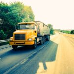 large truck driving down louisiana highway