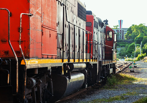A train carrying cargo in Louisiana.