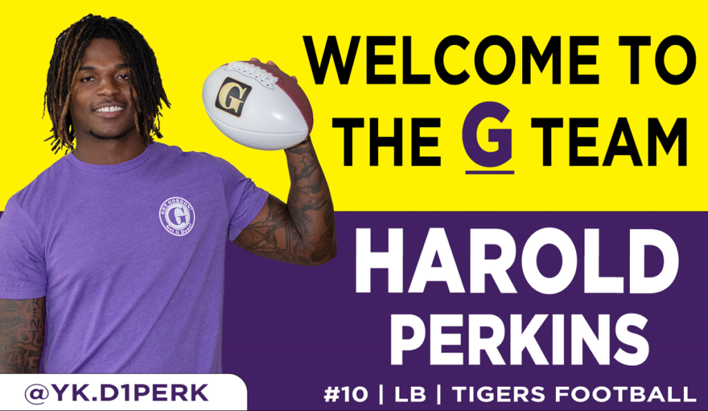 Harold Perkins signs NIL deal with Gordon McKernan.