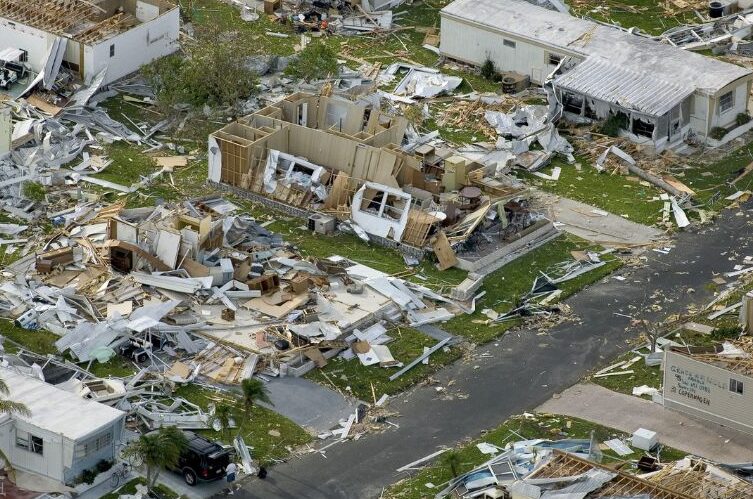 damaged homes from hurricane