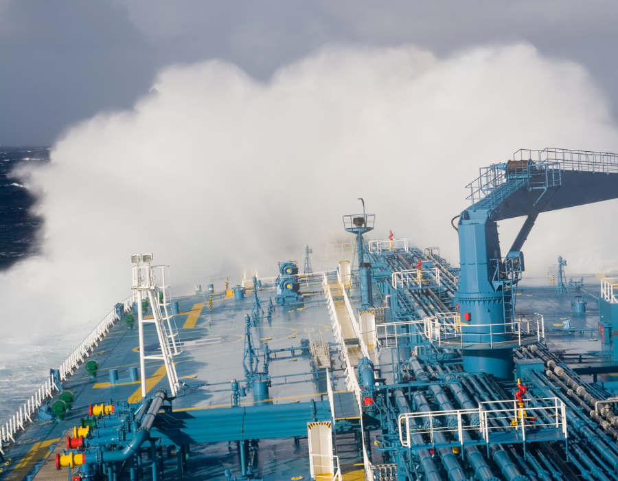 ship hitting water wall