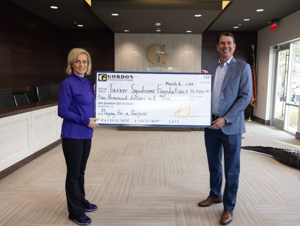 Turner Syndrome Foundation, Gordon McKernan Donates $10,000 to the Turner Syndrome Foundation