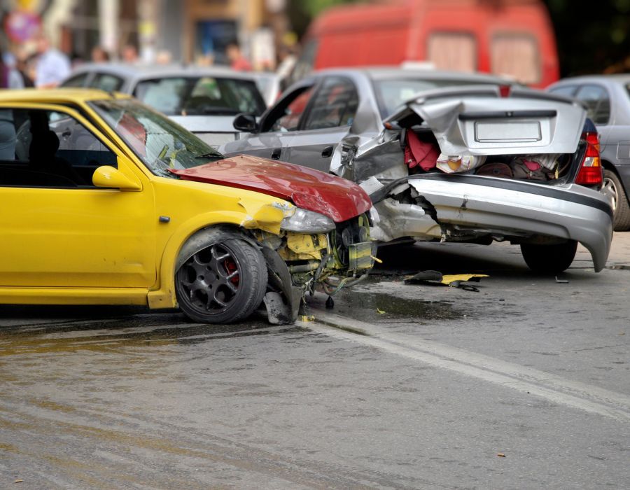 car wreck in traffic