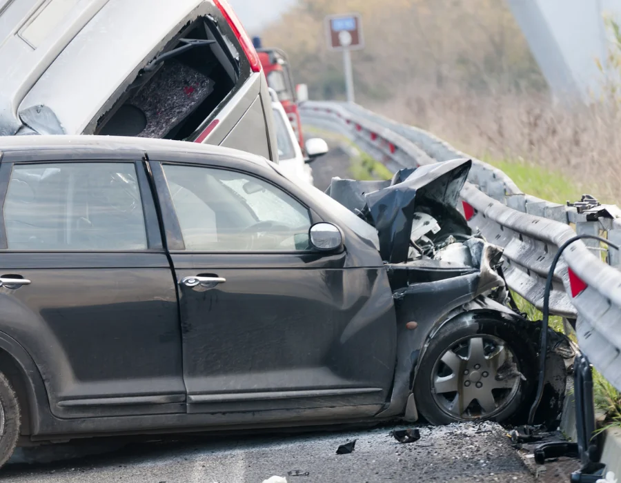 cars flipped on top of each other