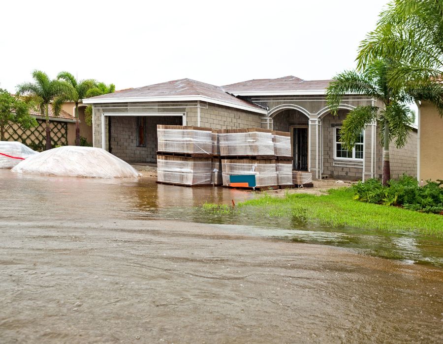 house flooded after hurricane hit