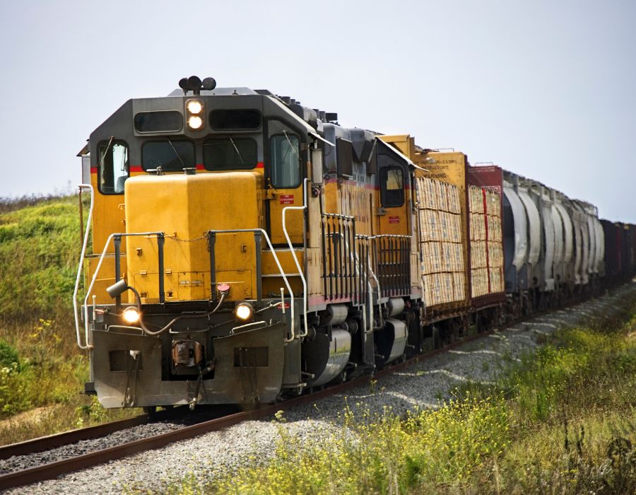 train in the country side of louisiana