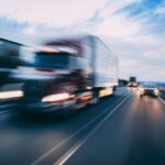 18 wheeler driving on highway