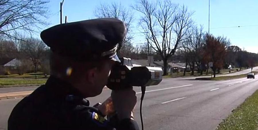 opelousas police using handheld speed camera
