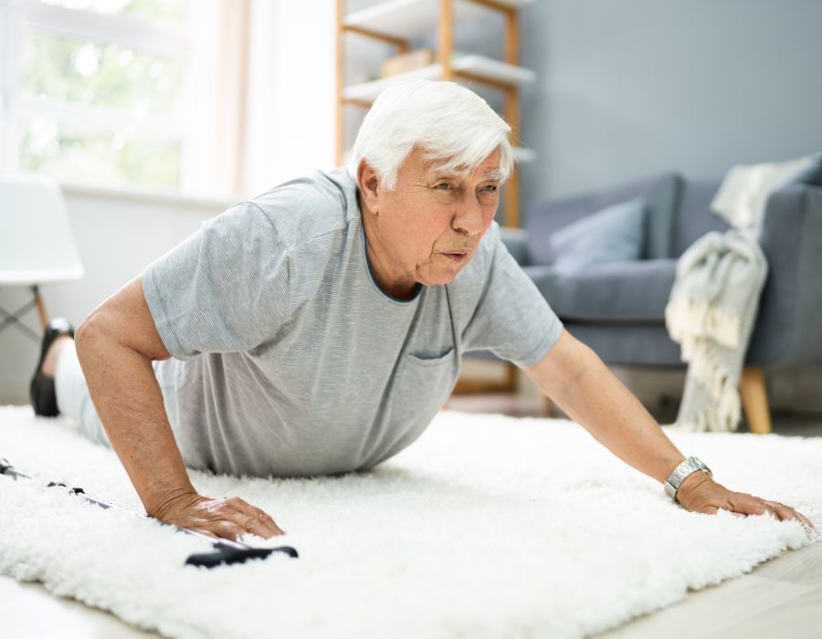 elderly man fallen on floor