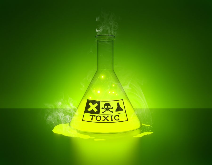 toxic product beaker