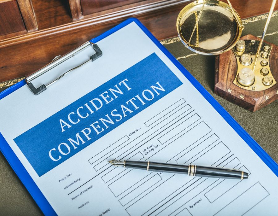 Accident compensation form for legal purposes