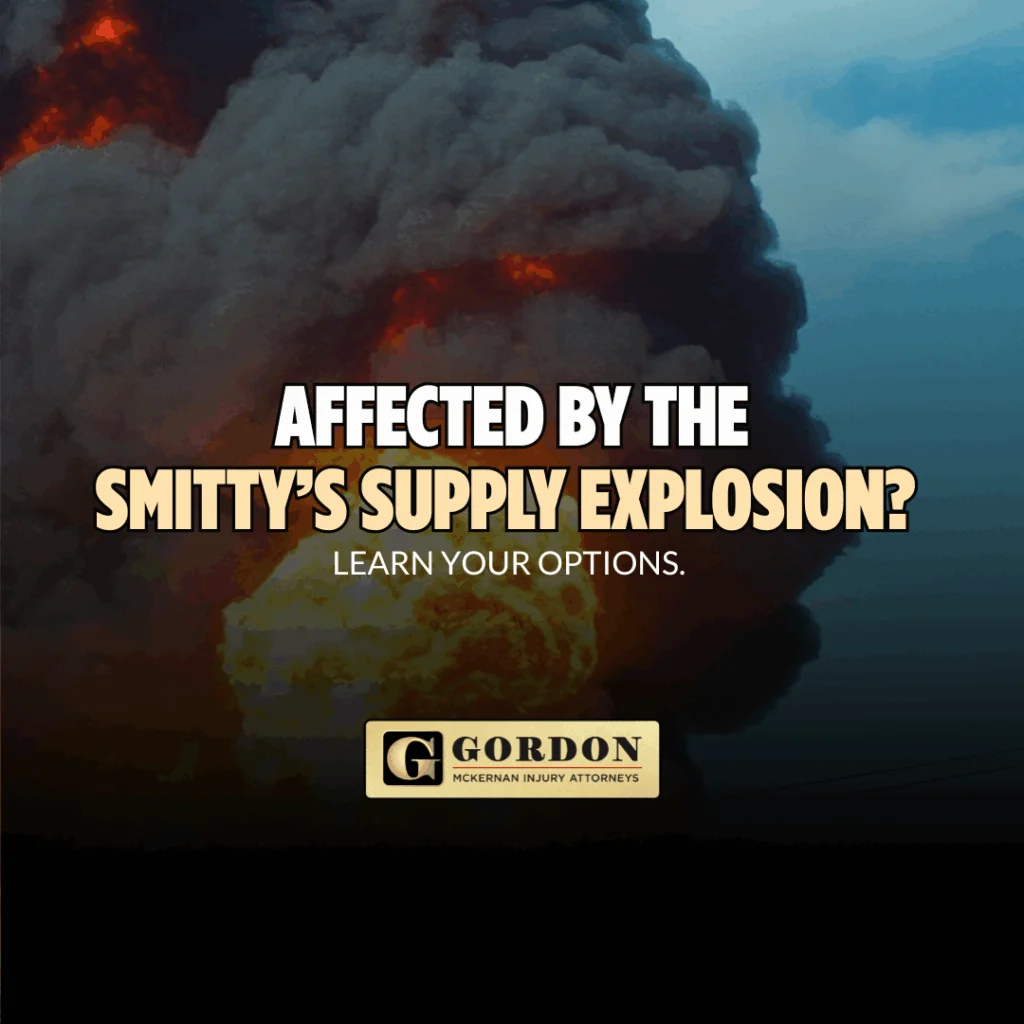 Explosion with Affected by the Smitty's Supply Explosion over it