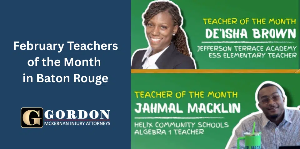 Baton Rouge February Teachers of the Month