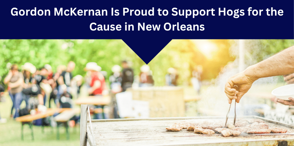 a man cooking bbq pig at hogs for the cause 2026 in new orleans