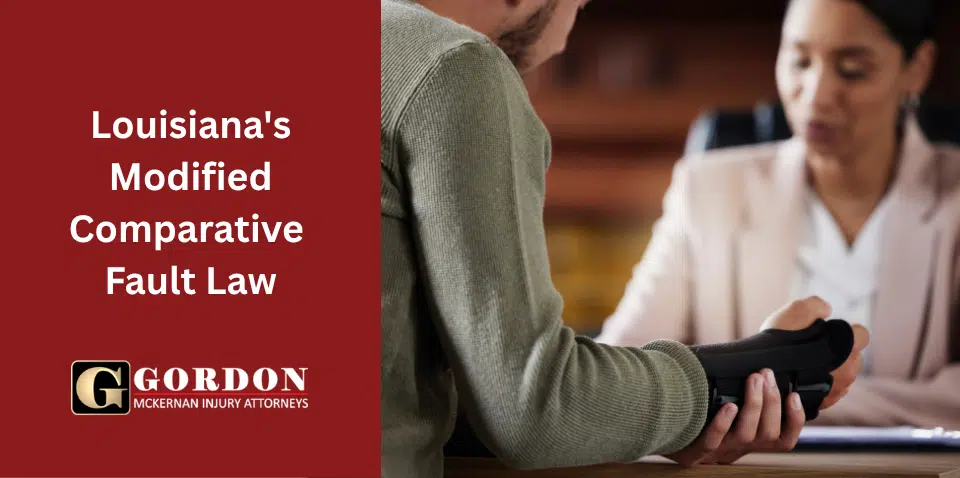 man with injury seeing a lawyer at gordon mckernan for help with modified comparative law