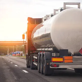 Chemical Truck on Highway Chemical Truck on Highway
