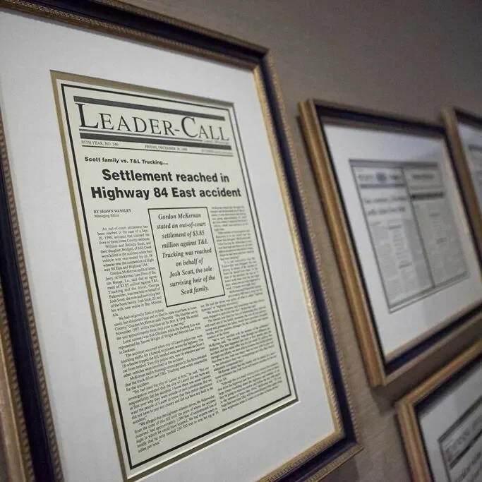 newspaper clippings of $1M+ settlements and verdicts