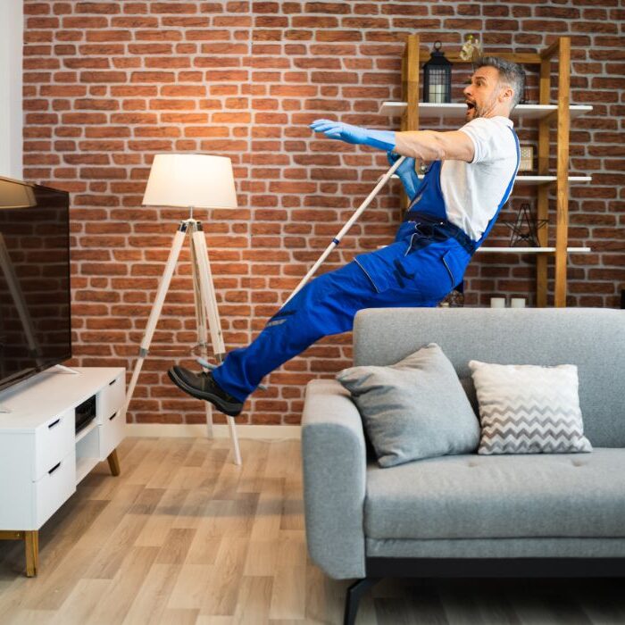 maintenance man slipping in residence