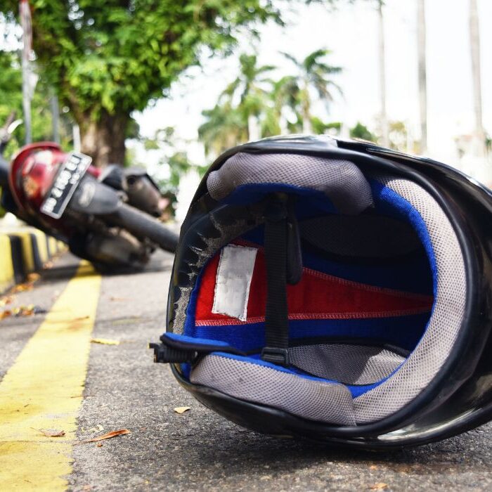 motorcycle on side of road from accident motorcycle on side of road from accident
